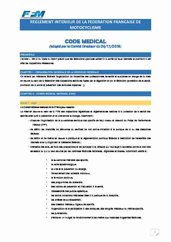 pdf CODE MEDICAL - ffmotoorg