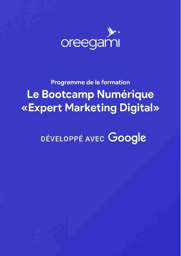 [V.FINALE] Expert Marketing Digital Bootcamp Numérique