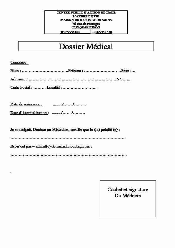 dossier médical ADV 03.09.15