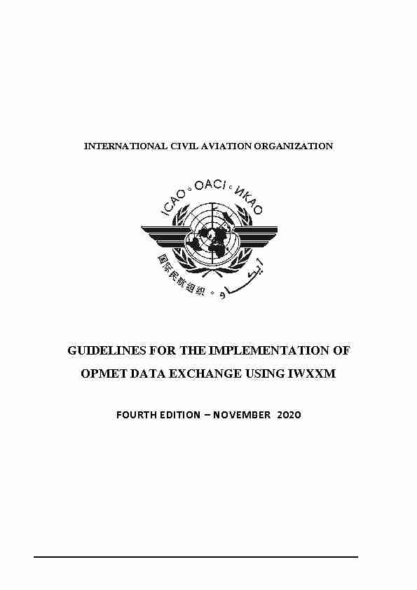 GUIDELINES FOR THE IMPLEMENTATION OF OPMET DATA