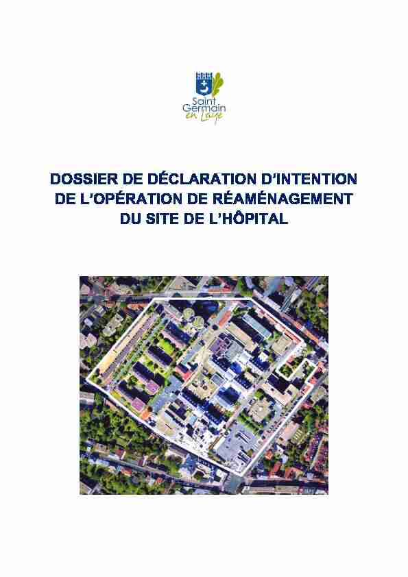 DOSSIER DE DÉCLARATION D’INTENTION  - Saint-Germain-en-Laye