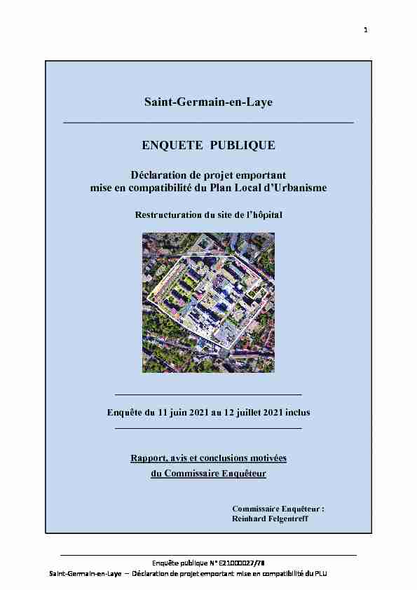 Saint-Germain-en-Laye ENQUETE PUBLIQUE