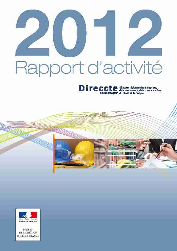 [PDF] Rapport dactivité - Direccte Ile-de-France