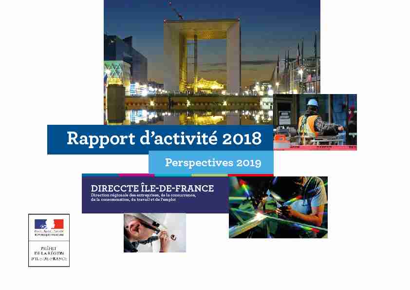[PDF] Rapport dactivité 2018 - Direccte Ile-de-France