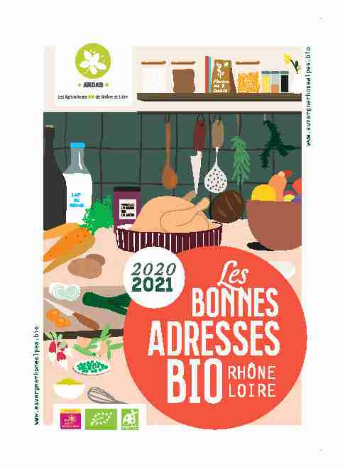 Guide des bonnes adresses bio du Rhône et de la Loire 2020-2021