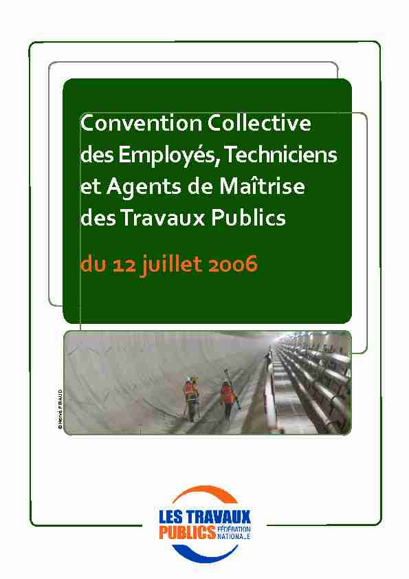Convention Collective des Employés Techniciens et Agents de