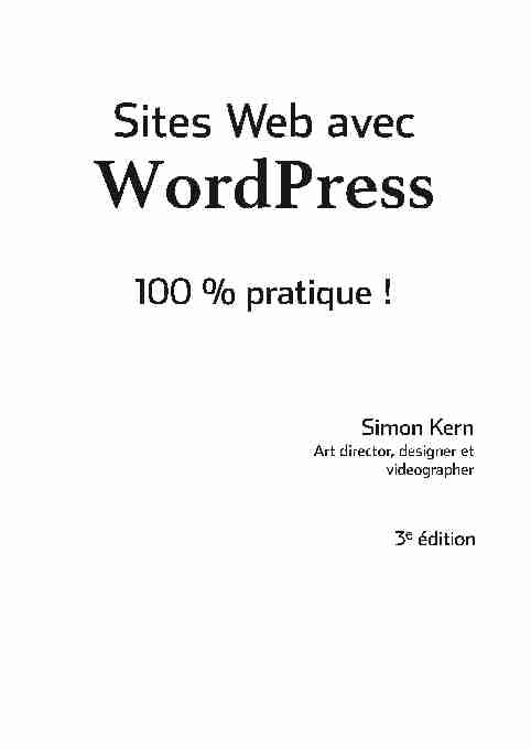 Sites Web avec WordPress
