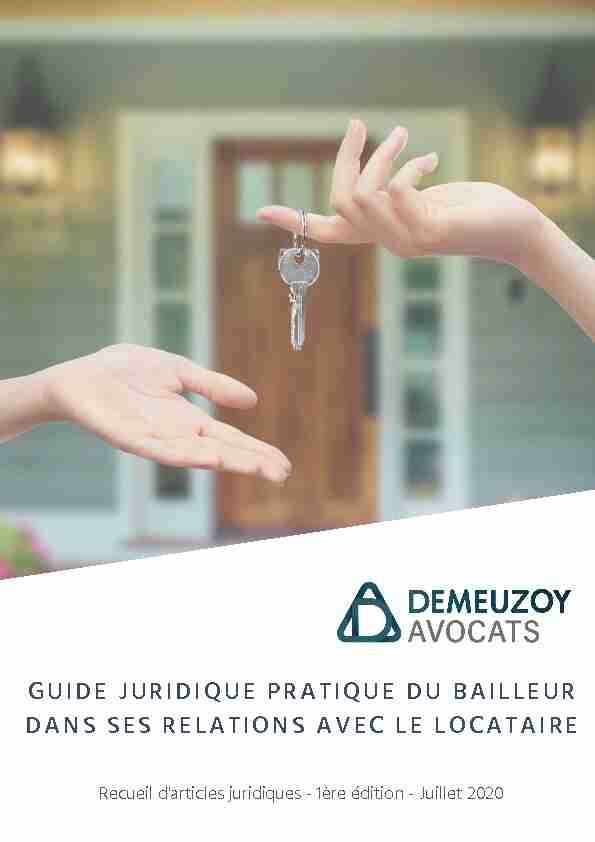 Guide juridique des relations bailleur / locataire