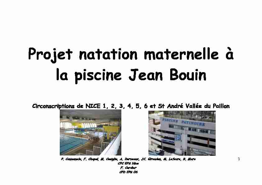 pdf Projet natation maternelle à la piscine Jean Bouin