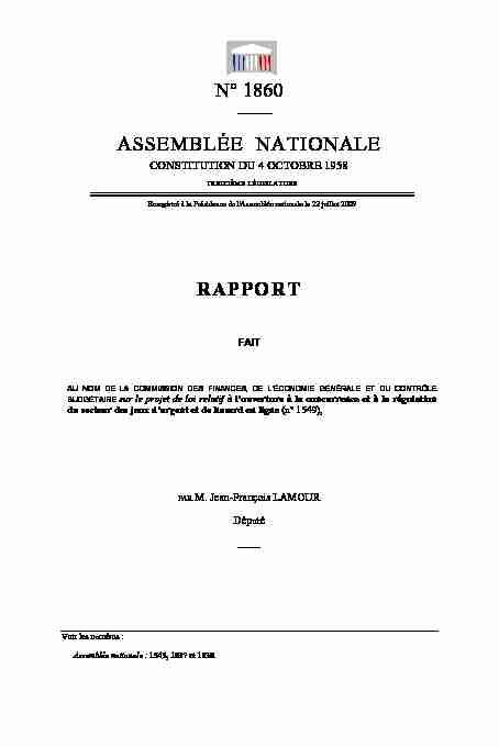 N° 1860 ASSEMBLÉE NATIONALE