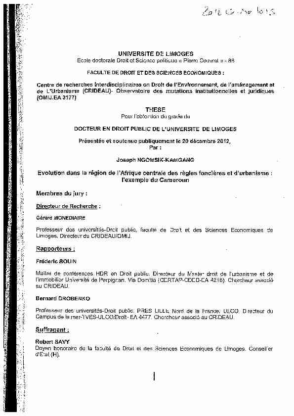 [PDF] Lexemple du Cameroun - Aurore - Unilim - Université de Limoges