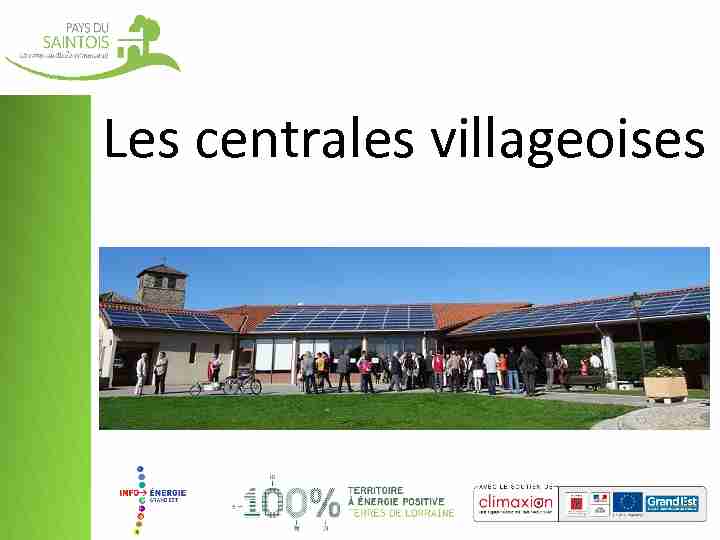 Centrales villageoises - Pays du Saintois