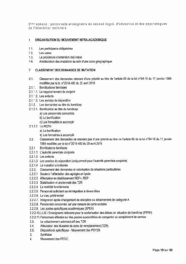Lignes Directrices de Gestion Académique LDGA Mobilité 2022