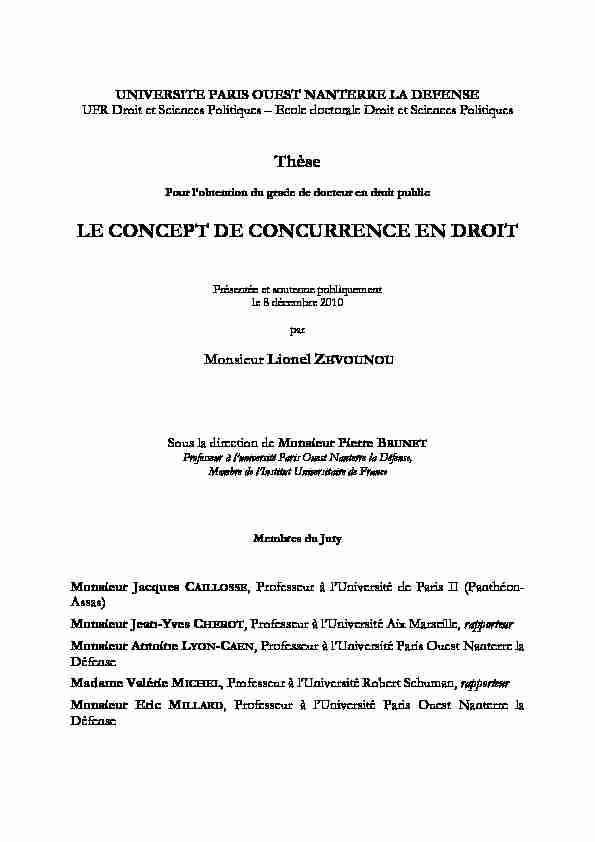 [PDF] Le concept de concurrence en droit