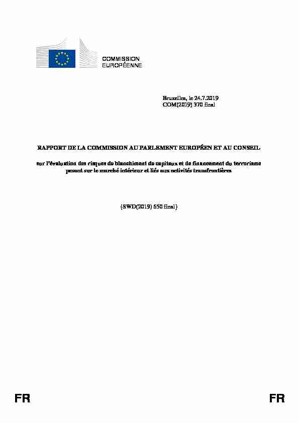 COMMISSION EUROPÉENNE Bruxelles le 24.7.2019 COM(2019
