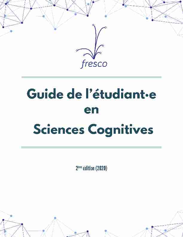 Guide de létudiant·e en sciences cognitives – 2ème édition (2020
