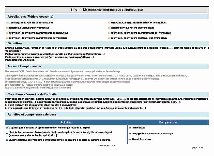 [PDF] I1401 - Maintenance informatique et bureautique Appellations