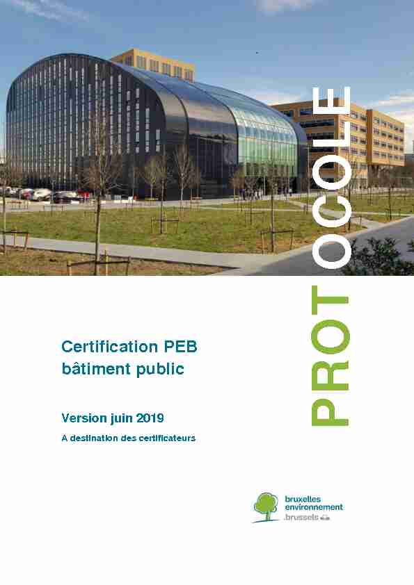 [PDF] Certification PEB bâtiment public - Bruxelles Environnement
