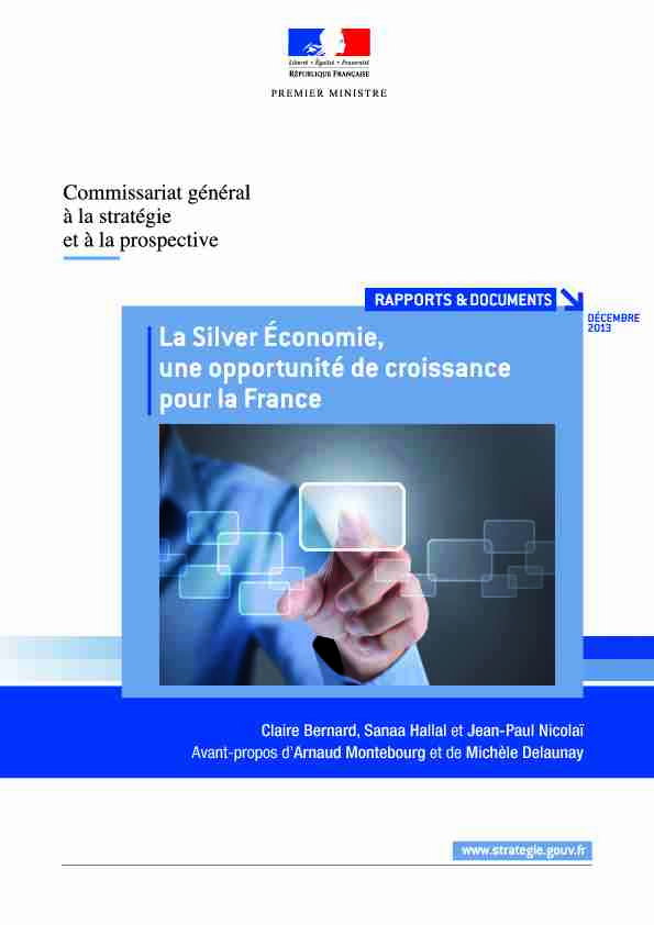 La Silver Économie une opportunité de croissance pour la France