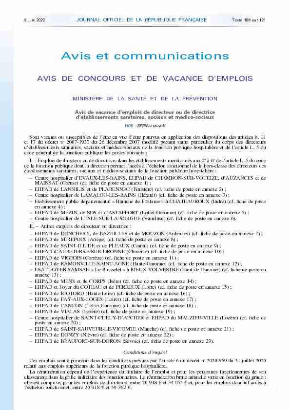 Journal officiel de la République française - N° 132 du 9 juin 2022