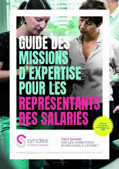 syndex guide des missions sept2018 - Syndex, expert CSE et SSCT