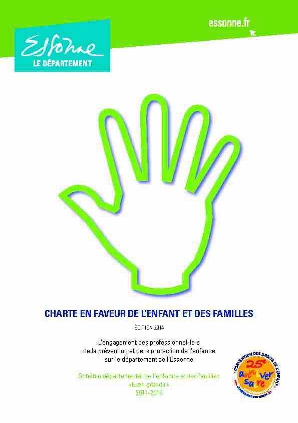 CHARTE EN FAVEUR DE LENFANT ET DES FAMILLES