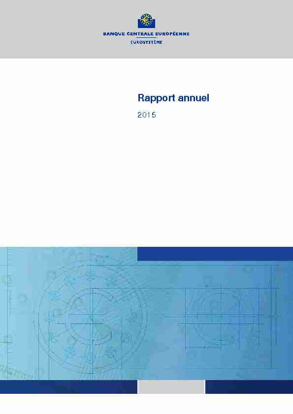 Rapport annuel 2015 de la BCE