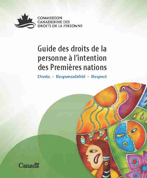 Guide des droits de la personne à lintention des Premières nations