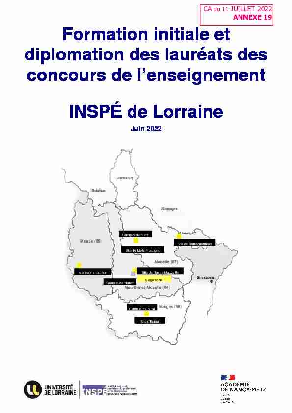 Formation Parcours adaptés INSPÉ de Lorraine V CI CC CF CA