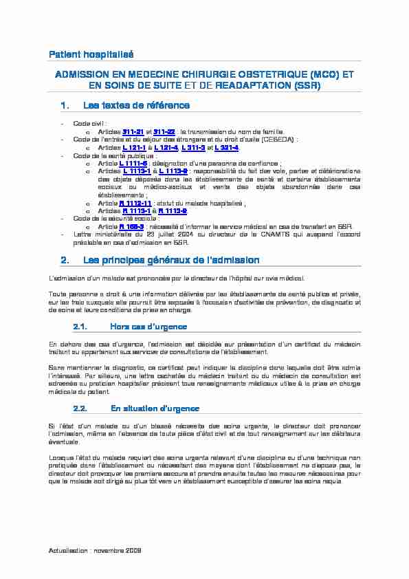 [PDF] admission_en_mco_et_ssr-2pdf - Ministère de la Santé