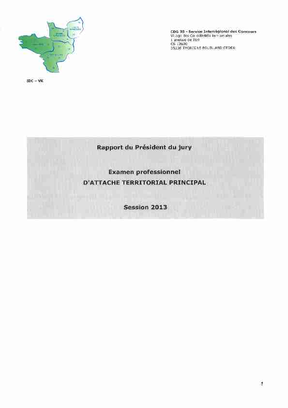 [PDF] Rapport du Président de jury - CDG 35