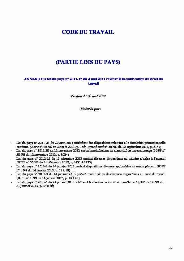 [PDF] Loi du Pays n° 2011-15 du 04_05_2011-consolidé-1 - ILO