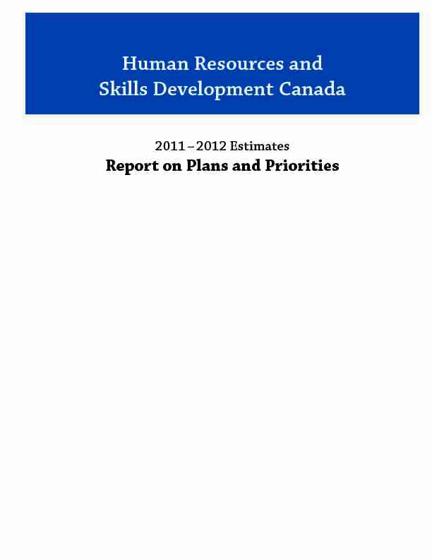 Human Resources and Skills Development Canada
