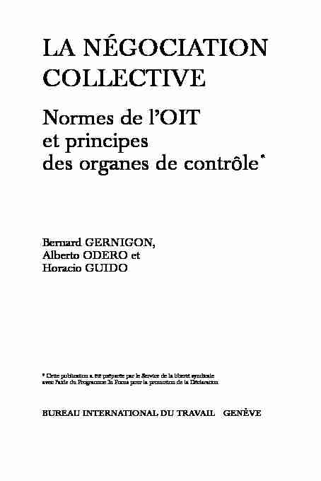[PDF] La négociation collective - ILO
