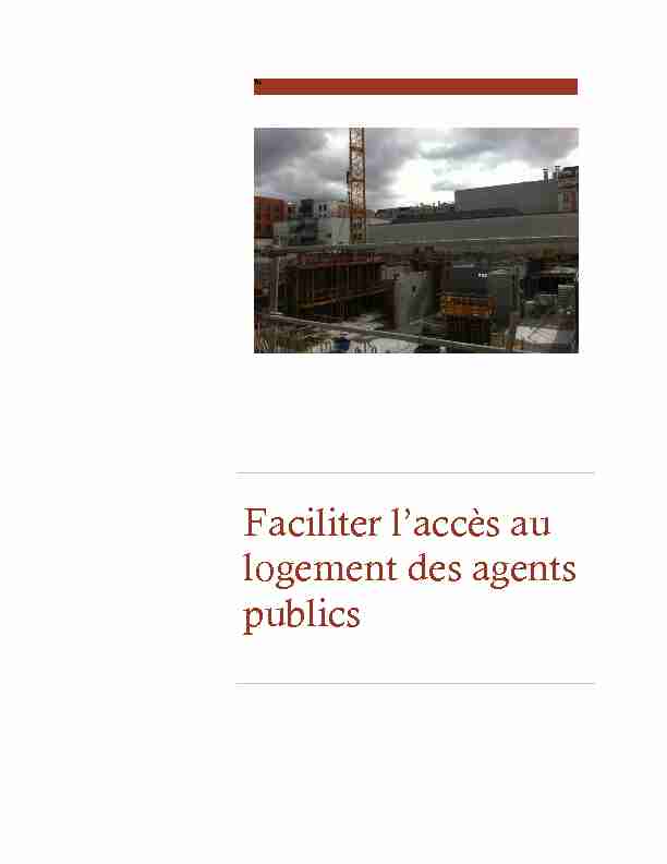 [PDF] Faciliter laccès des agents publics au logement - Vie publique