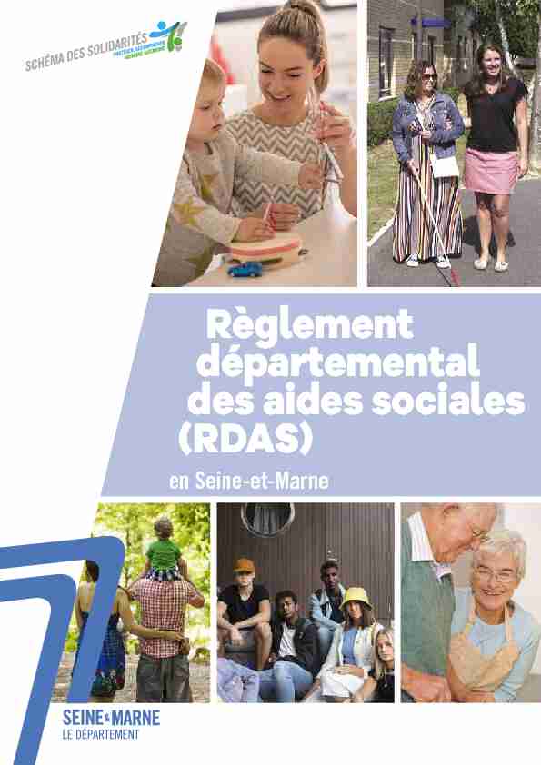 Règlement départemental des aides sociales (RDAS)