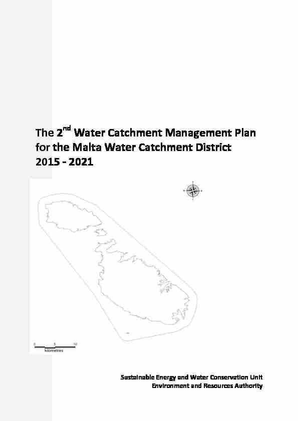 The 2 Water Catchment Management Plan for the Malta Water