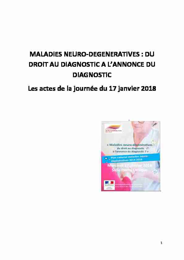 [PDF] MALADIES NEURO-DEGENERATIVES - Ministère des Solidarités et