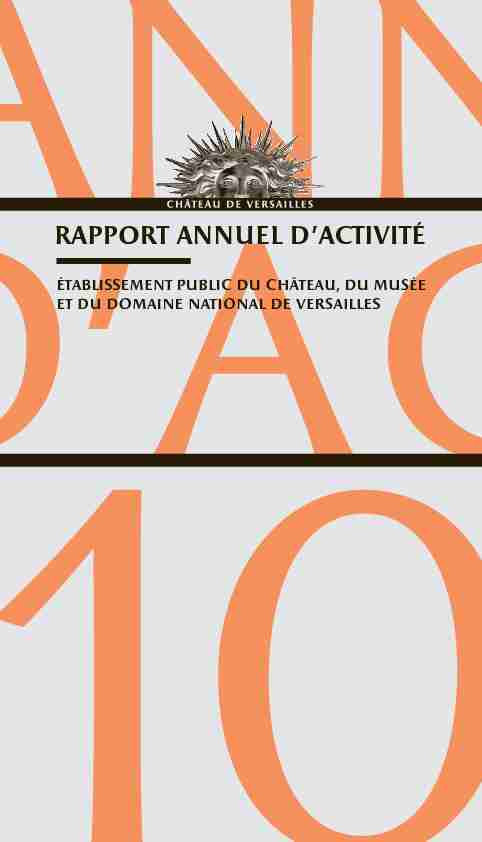 Rapport dactivité 2010