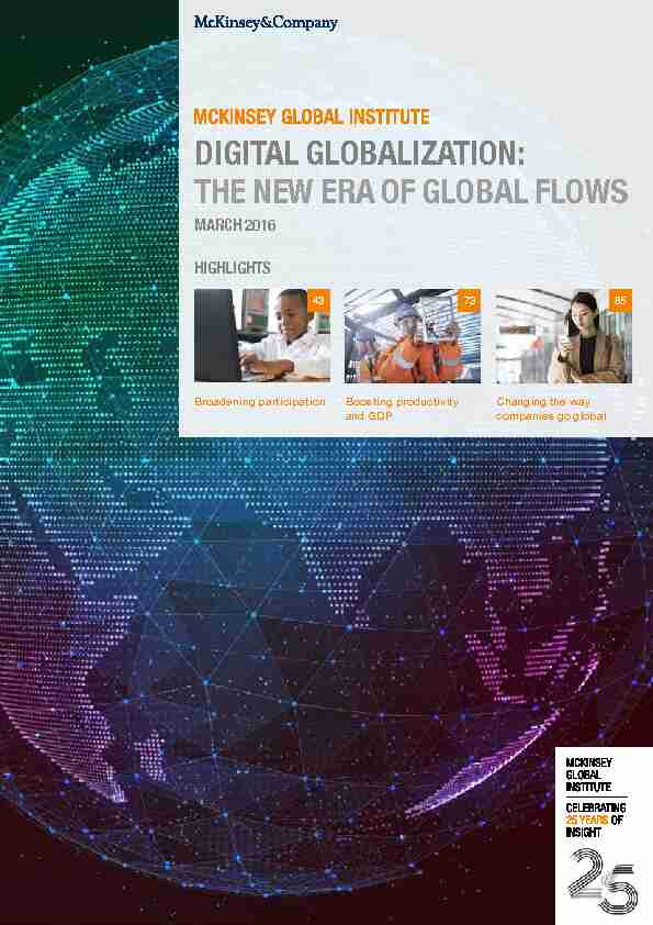 Digital Globalization: the new era of global flows - McKinsey
