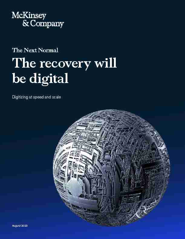 The recovery will be digital - McKinsey & Company