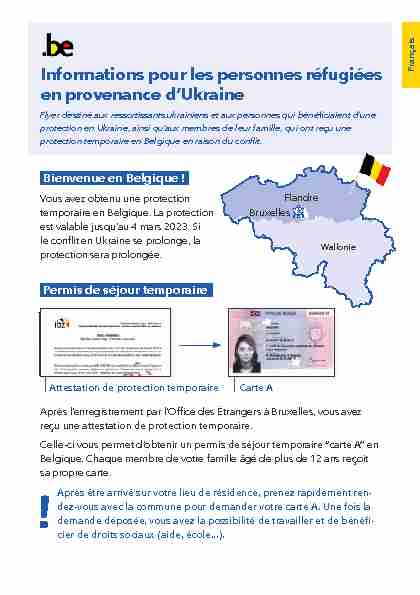 Informations pour les personnes réfugiées en provenance dUkraine