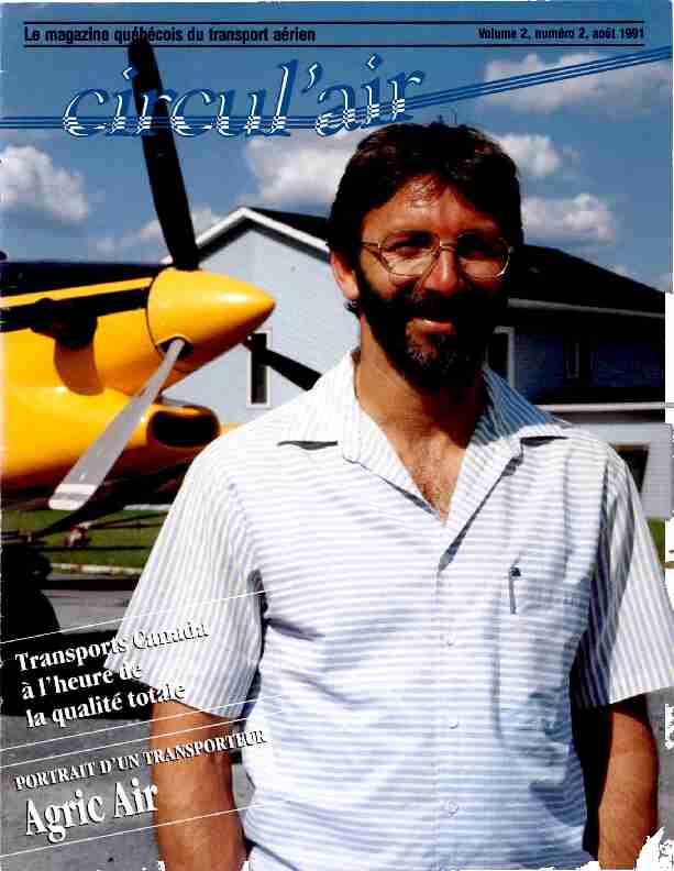 Le magazine québécois du transport aérien