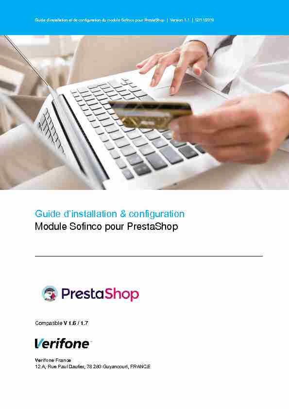 Guide dinstallation & configuration Module Sofinco pour PrestaShop