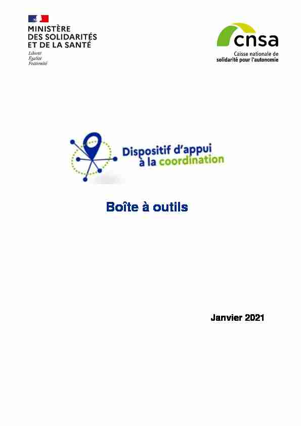 [PDF] Dispositif dappui à la coordination Boite à outils - Ministère des