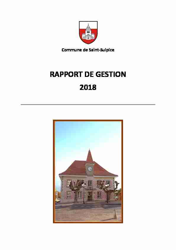 RAPPORT DE GESTION 2018
