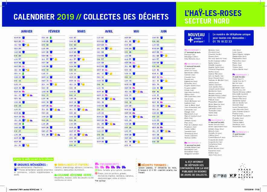 calendrier LHAY secteur NORD.indd