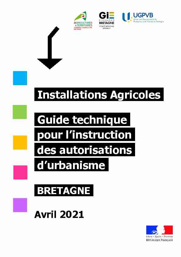Guide autorisations durbanisme - Installations agricoles
