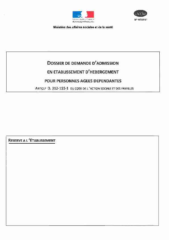 [PDF] dossier de demande dadmission en EHPAD - Logement-seniorscom