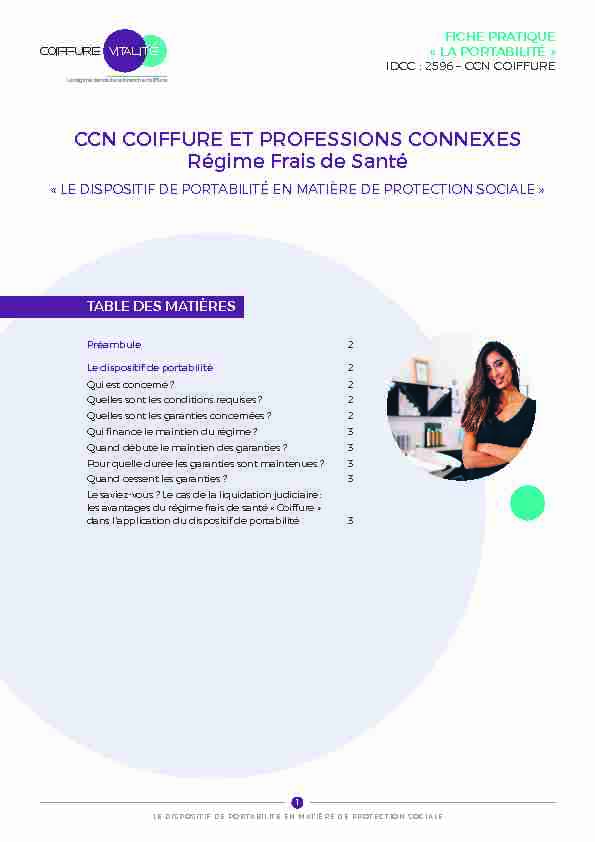 CCN COIFFURE ET PROFESSIONS CONNEXES Régime Frais de